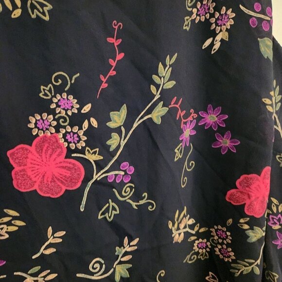 Rabbit Rabbit Rabbit Vintage Black Floral Maxi Dress Size 22W - Picture 3 of 5